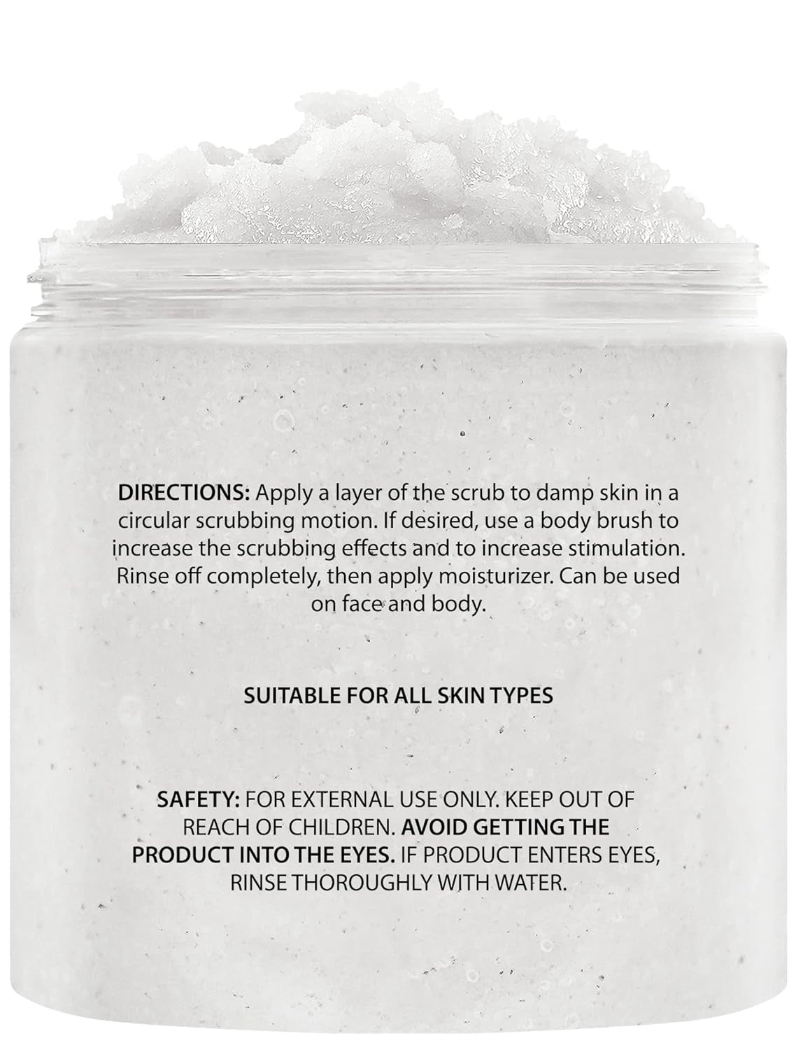 Coconut Milk Body Scrub 10 Oz - Made with Dead Sea Salt and Essential Oils - anti Cellulite, Stretch Marks, and Varicose Veins -