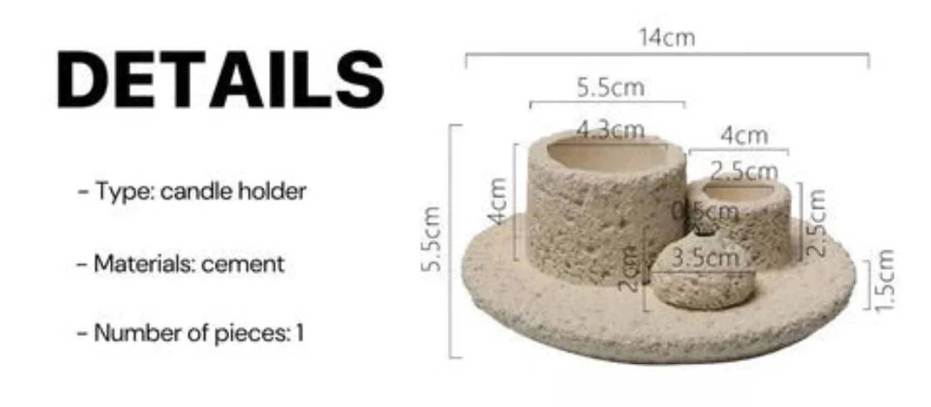 Nordic Style All-In-1 Candle Holder, Sage, Incense & Palo Santo Burner