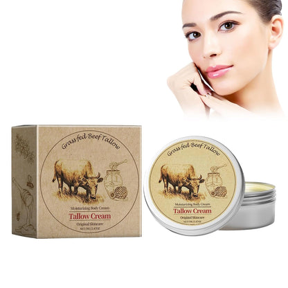 Beef Tallow Skincare, Beef Tallow Honey Balm, Natürlich Bodylotion Cream, Grass Fed Tallow Raw Wild Honey Zur Gesicht Und Körper Gepeitschte Feuchtigkeit