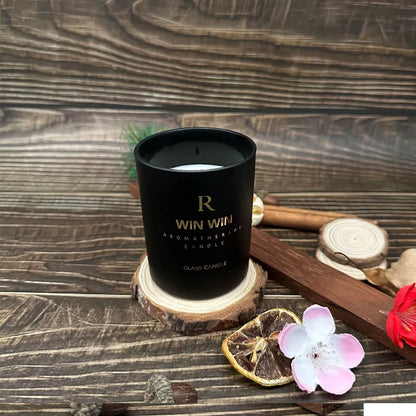 Lavender/Velvet Rose Black Cup Size Cup Aromatherapy Candle Bedroom Fragrance Candle Hand Gift Smokeless Soybean Wax Candle