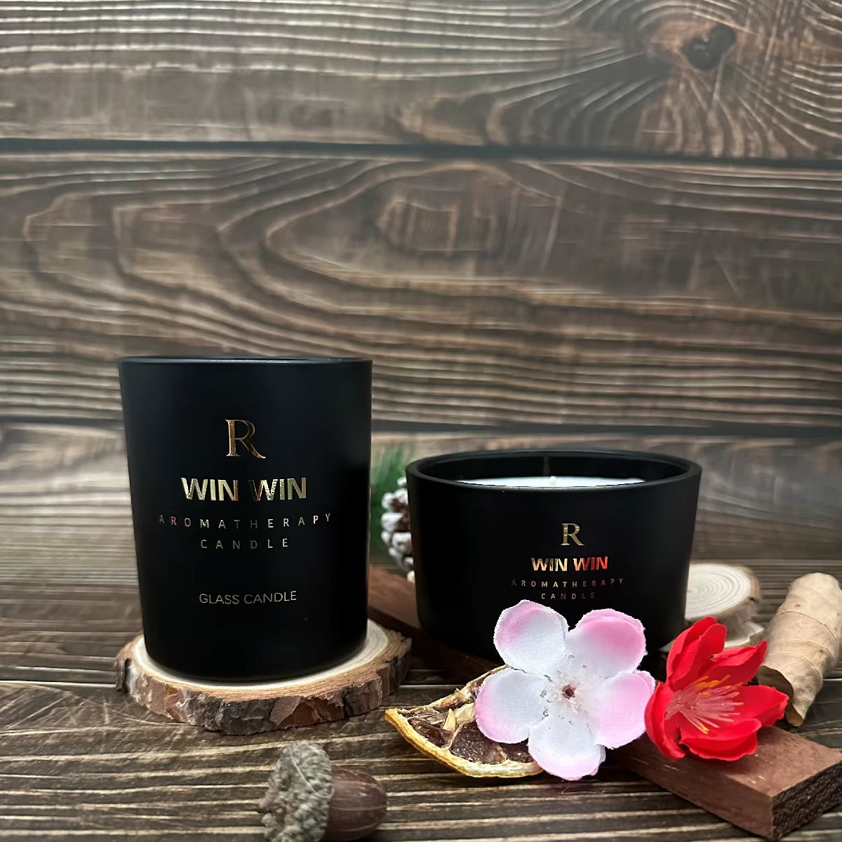 Lavender/Velvet Rose Black Cup Size Cup Aromatherapy Candle Bedroom Fragrance Candle Hand Gift Smokeless Soybean Wax Candle