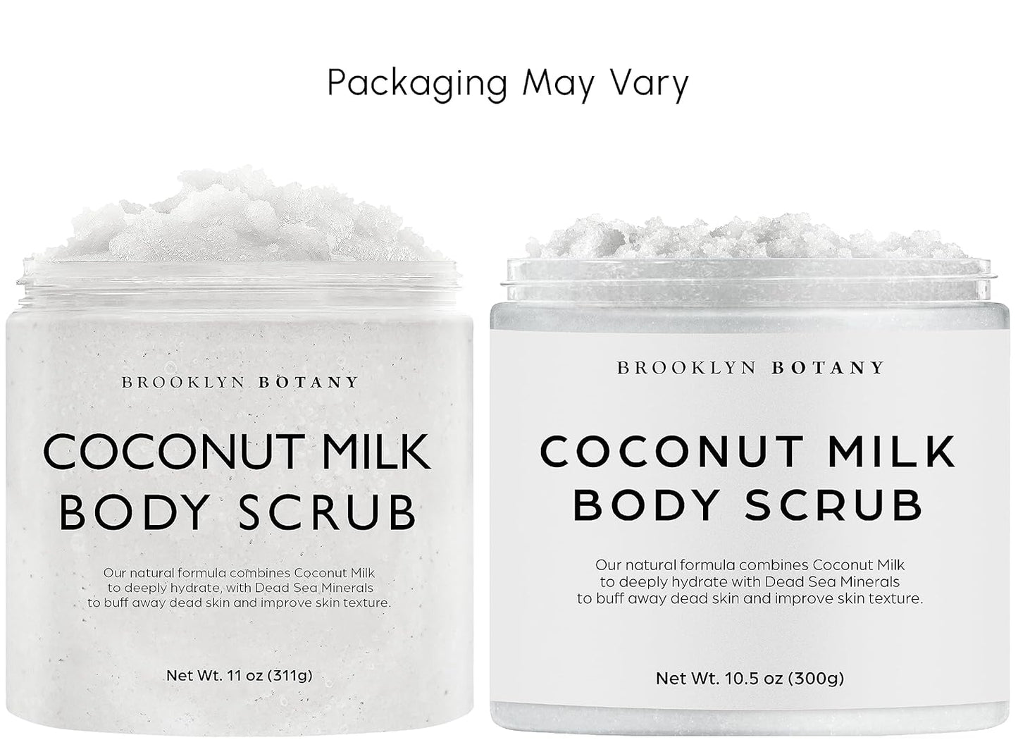 Coconut Milk Body Scrub 10 Oz - Made with Dead Sea Salt and Essential Oils - anti Cellulite, Stretch Marks, and Varicose Veins -