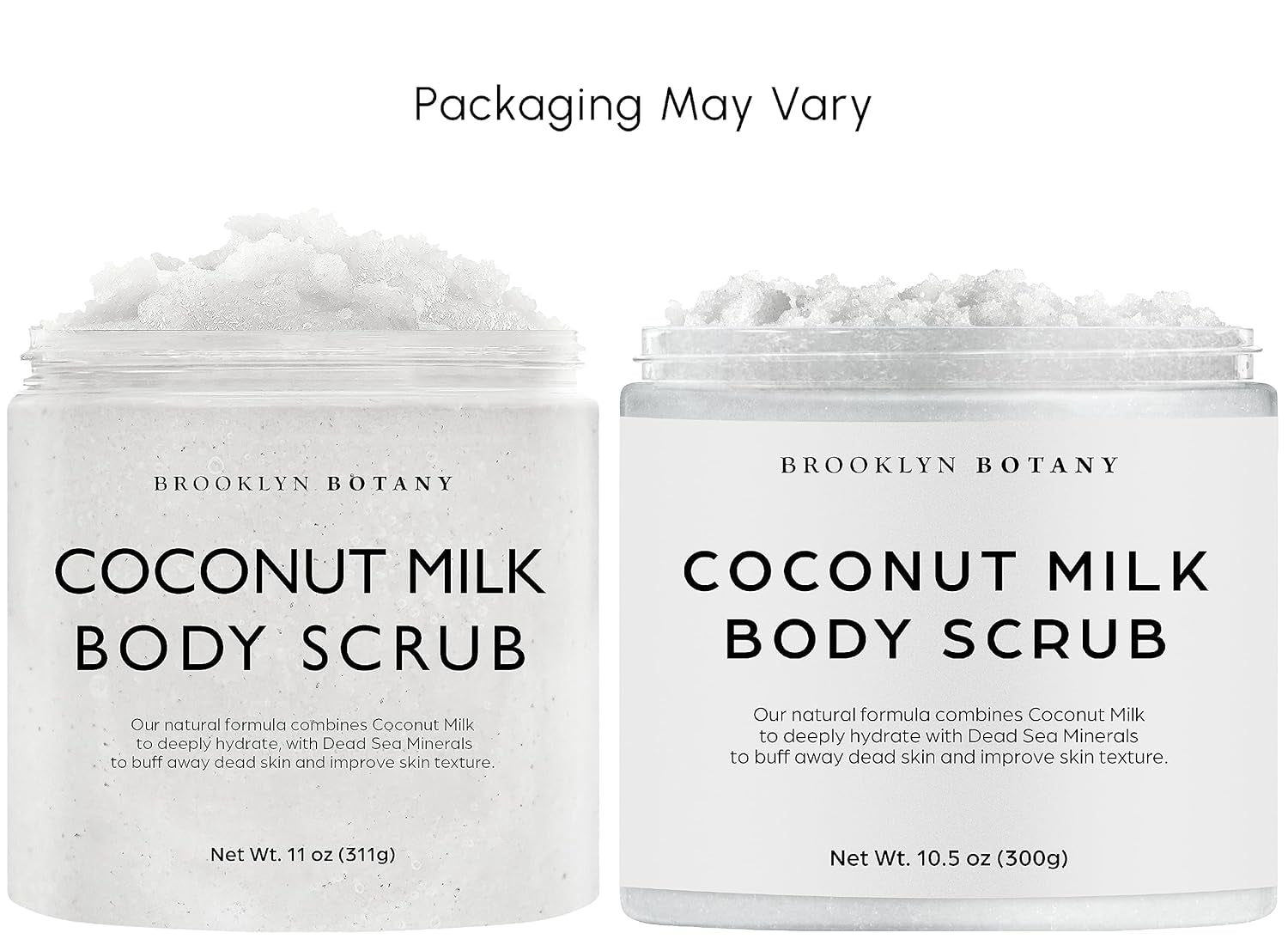 Coconut Milk Body Scrub 10 Oz - Made with Dead Sea Salt and Essential Oils - anti Cellulite, Stretch Marks, and Varicose Veins -