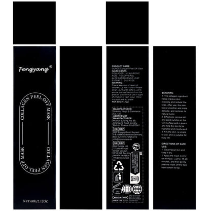 ® 2Pcs Collagen Maske, Collagen Soft Peel-Off-Maske, Collagen Peel off Gesichtsmaske, Mitesserentferner Porenreiniger Maske, anti Falten anti Aging Gesichtsmaske, Hautstraffend
