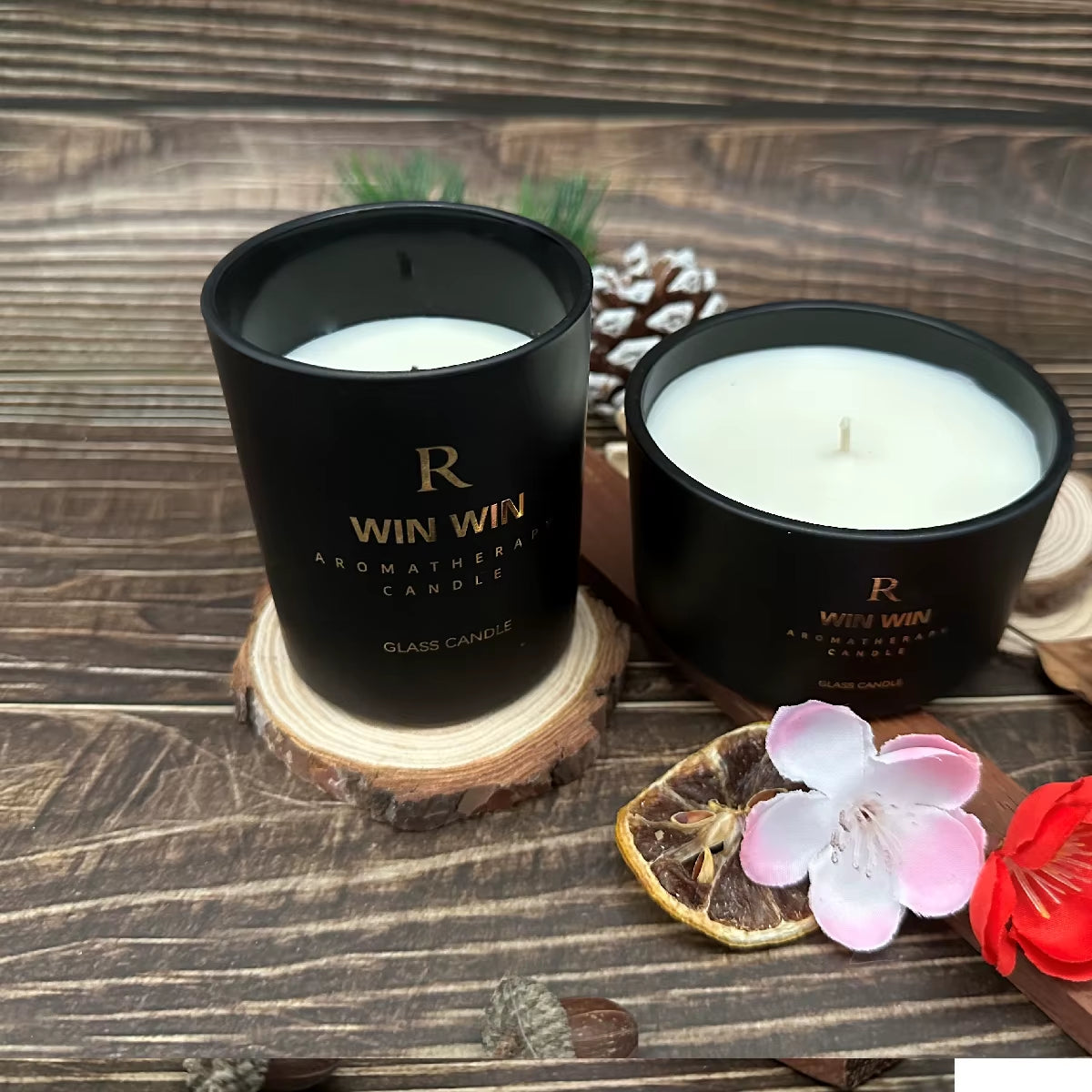 Lavender/Velvet Rose Black Cup Size Cup Aromatherapy Candle Bedroom Fragrance Candle Hand Gift Smokeless Soybean Wax Candle