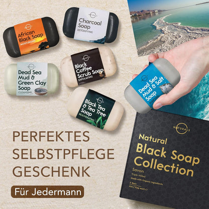 O Naturals 6 Stück Seifen Duschgel Naturkosmetic Stück 100% Bio Und Vegan Feste Dusche- Handseife, Gesichtsseife Und Körperseife- Männer Und Frauen