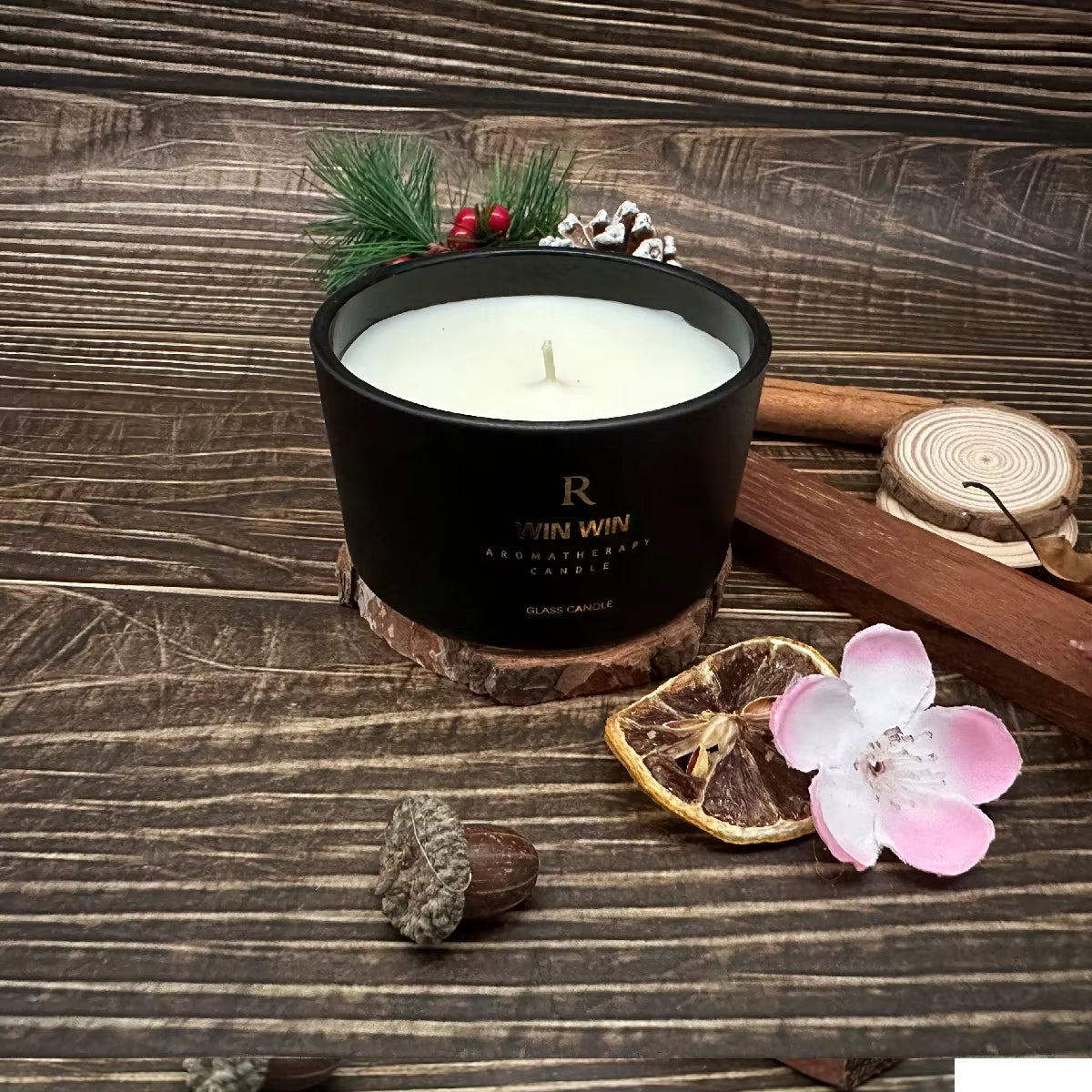 Lavender/Velvet Rose Black Cup Size Cup Aromatherapy Candle Bedroom Fragrance Candle Hand Gift Smokeless Soybean Wax Candle