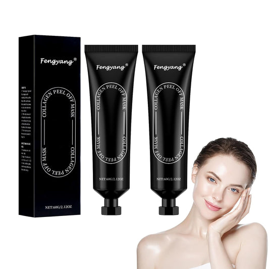 ® 2Pcs Collagen Maske, Collagen Soft Peel-Off-Maske, Collagen Peel off Gesichtsmaske, Mitesserentferner Porenreiniger Maske, anti Falten anti Aging Gesichtsmaske, Hautstraffend