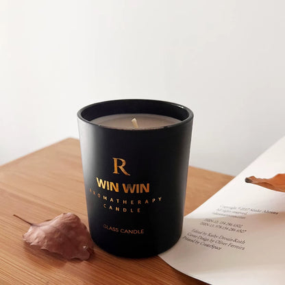 Lavender/Velvet Rose Black Cup Size Cup Aromatherapy Candle Bedroom Fragrance Candle Hand Gift Smokeless Soybean Wax Candle